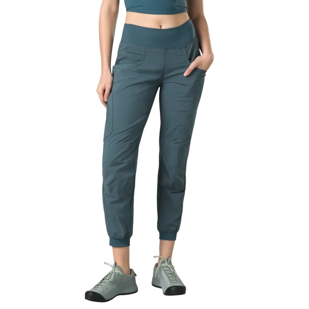 Prana Breathe Kanab Climbing Pants Joggers Sz S Blue Organic Cotton Gorp Granola